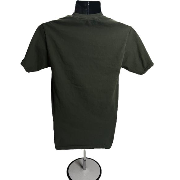 Disney Grumpy Resting Grump Face Unisex T-Shirt Distressed Look, Dark Green - Picture 2 of 8